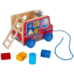 Haba Houten Trekfiguur Brandweerauto
