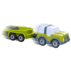 Haba Kullerbu Houten Knikkerbaan Terreinwagen met Aanhanger