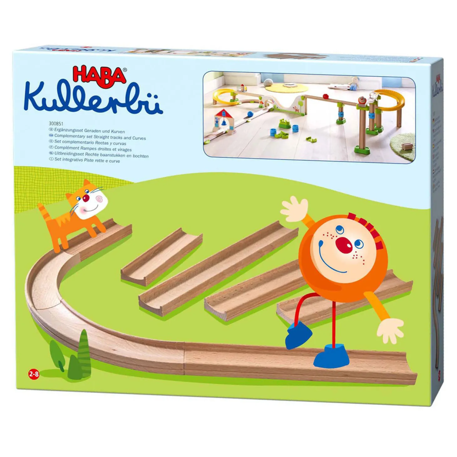 Haba Kullerbu Houten Knikkerbaan Rechte Baanstukken en Bochten