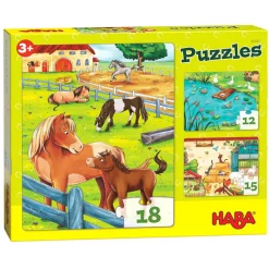 Haba Puzzels Boerderijdieren 3in1