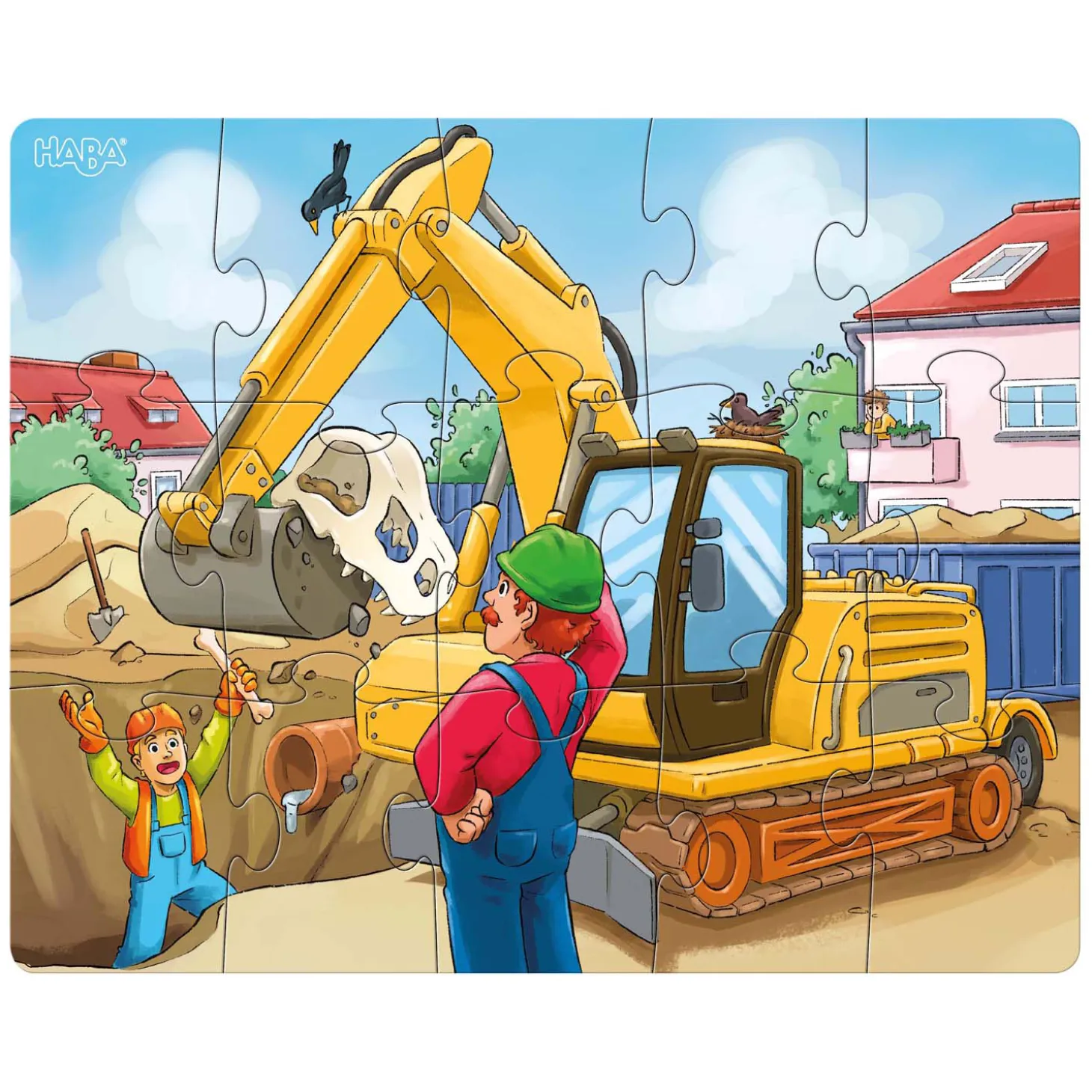 Haba Puzzels Bouwvoertuigen 3in1