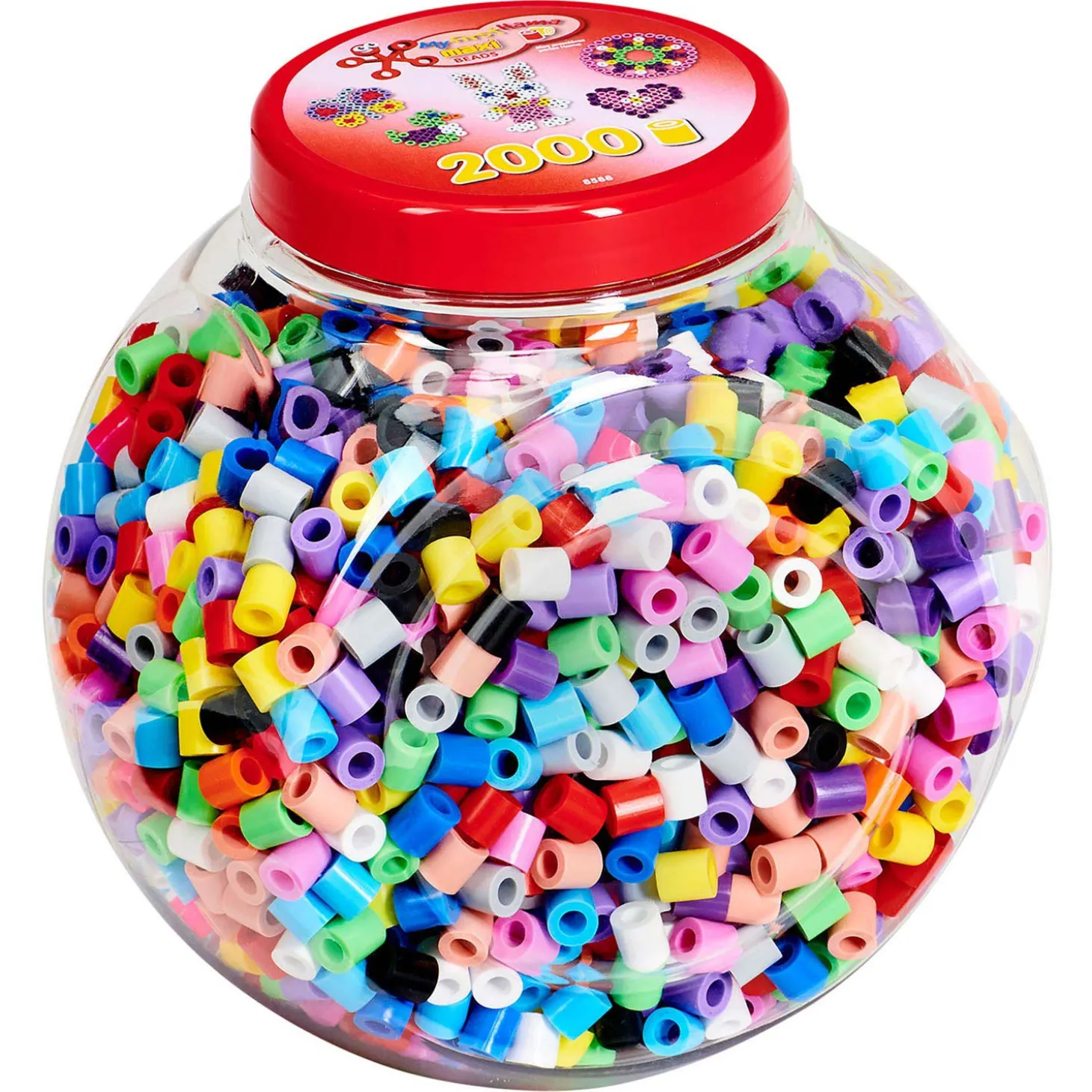 Hama Maxi Strijkkralenset in Pot Pastelmix, 2000st.
