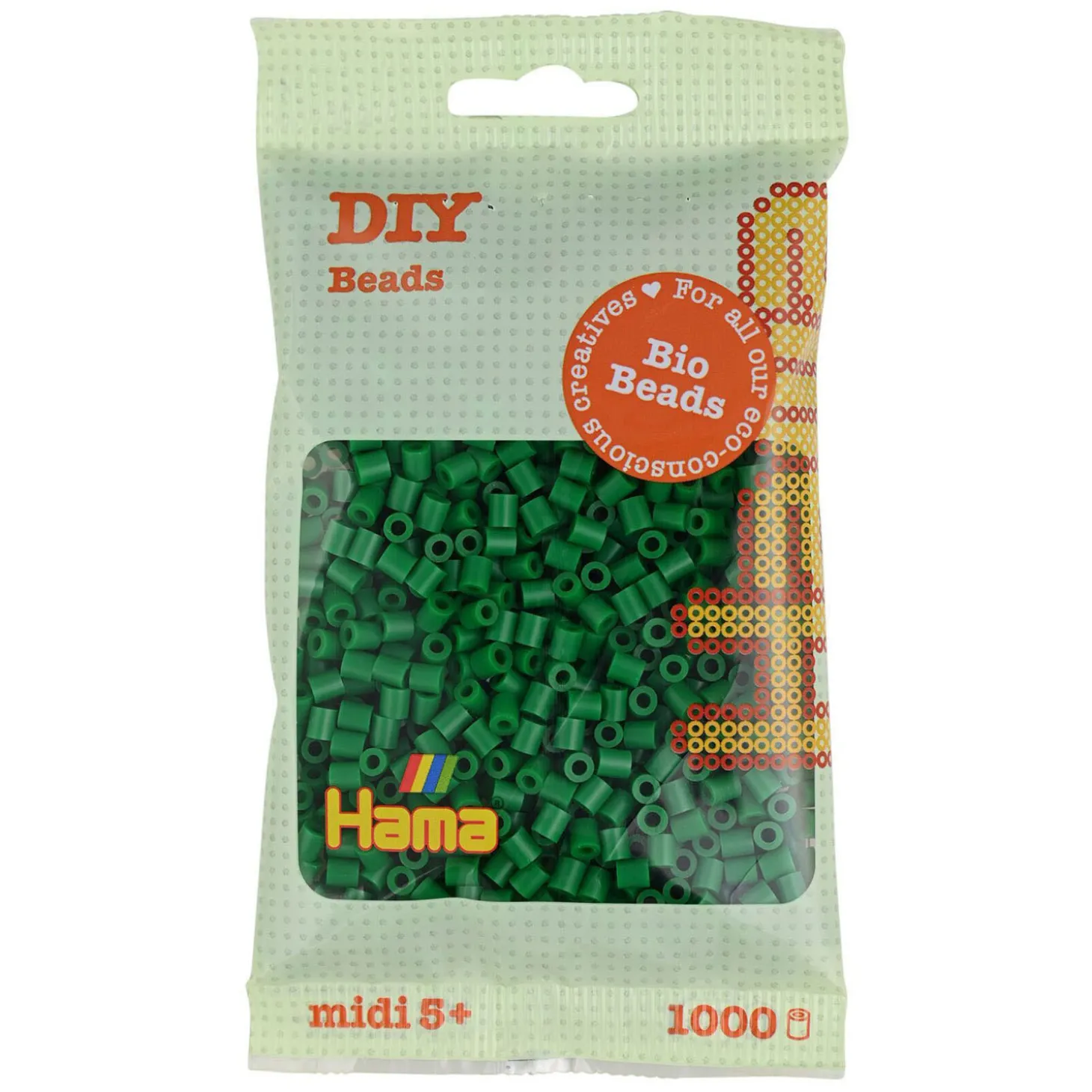 Hama Midi Bio Strijkkralen - Groen (010), 1000st.