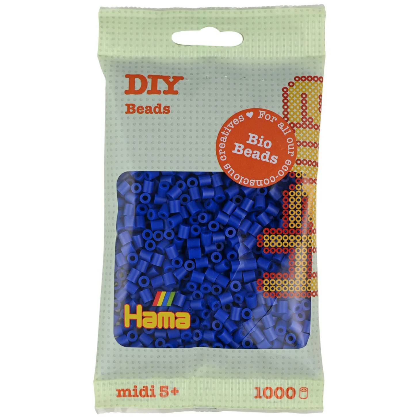 Hama Midi Bio Strijkkralen - Blauw (008), 1000st.