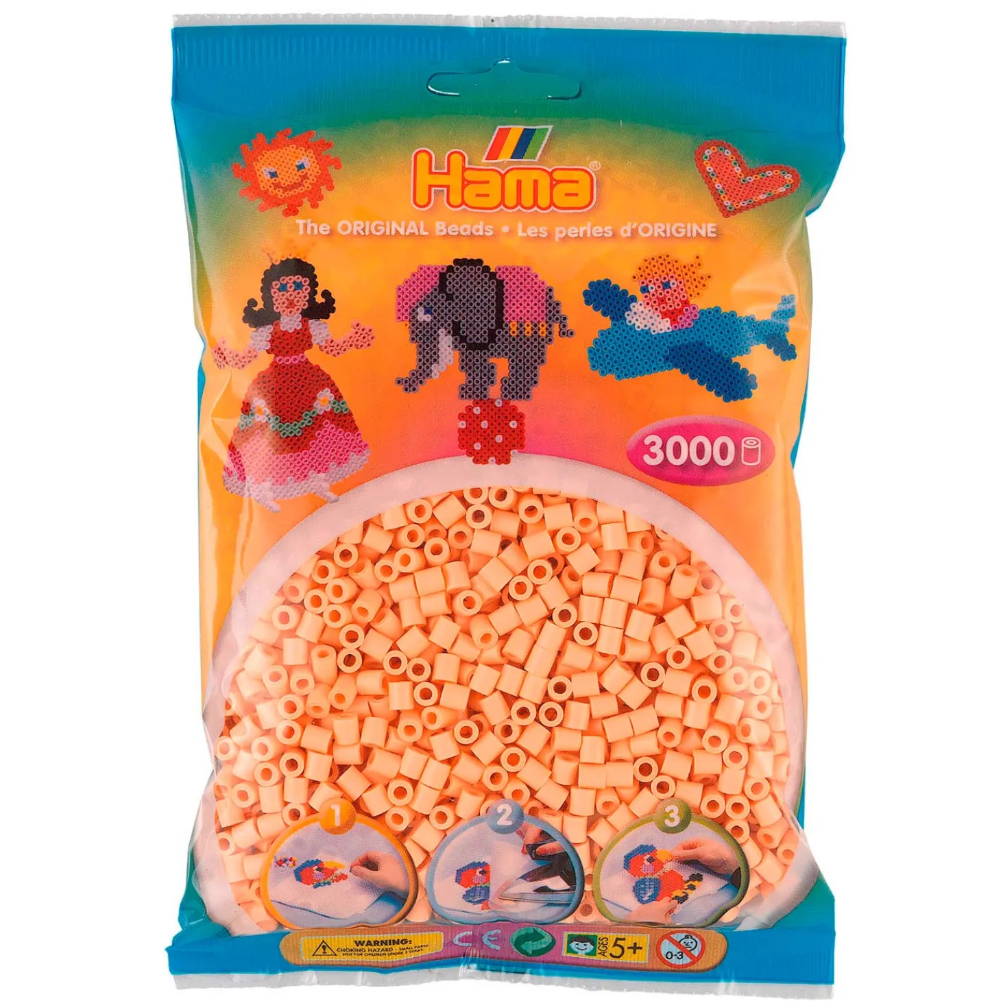 Hama Midi Strijkkralen - Licht Roze (201-78), 3000st.