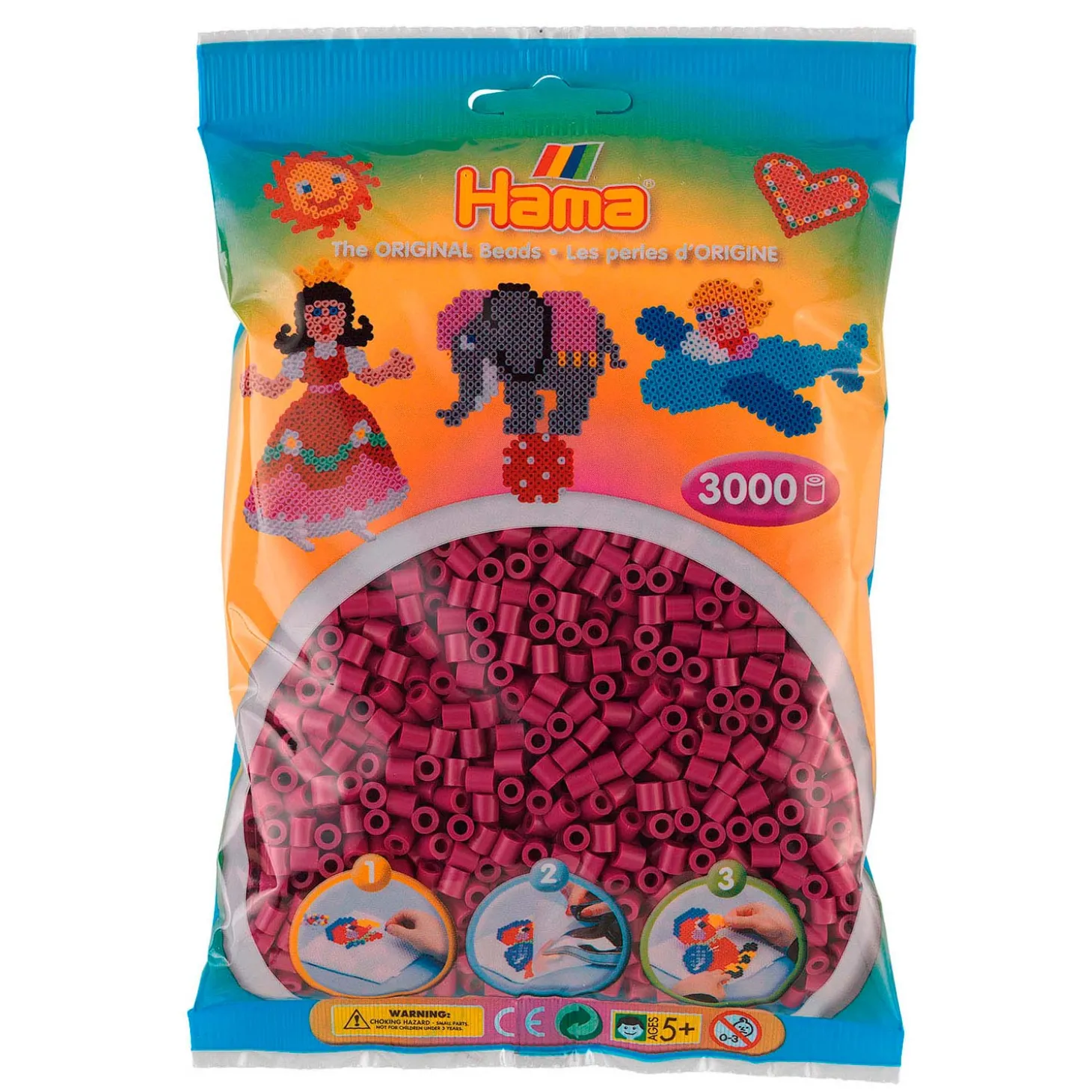 Hama Midi Strijkkralen - Pruim (201-82), 3000st.