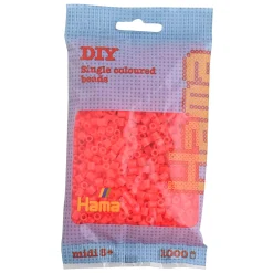 Hama Midi Strijkkralen - Rood Neon (035), 1000st.