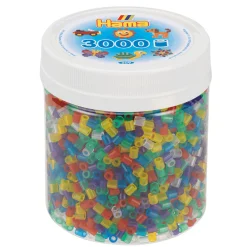 Hama Midi Strijkkralen in Potje - Transparantmix (53), 3000st.