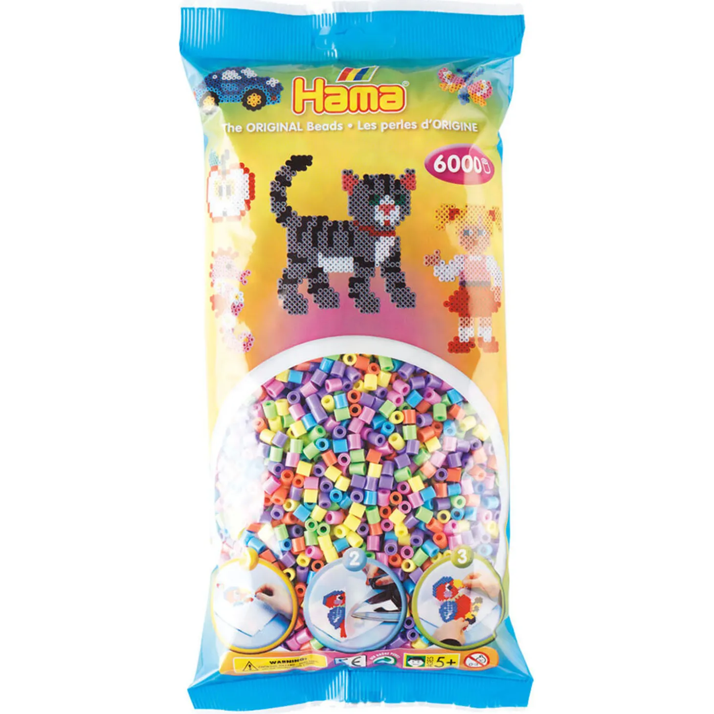 Hama Midi Strijkkralen Pastelmix, 6000st.