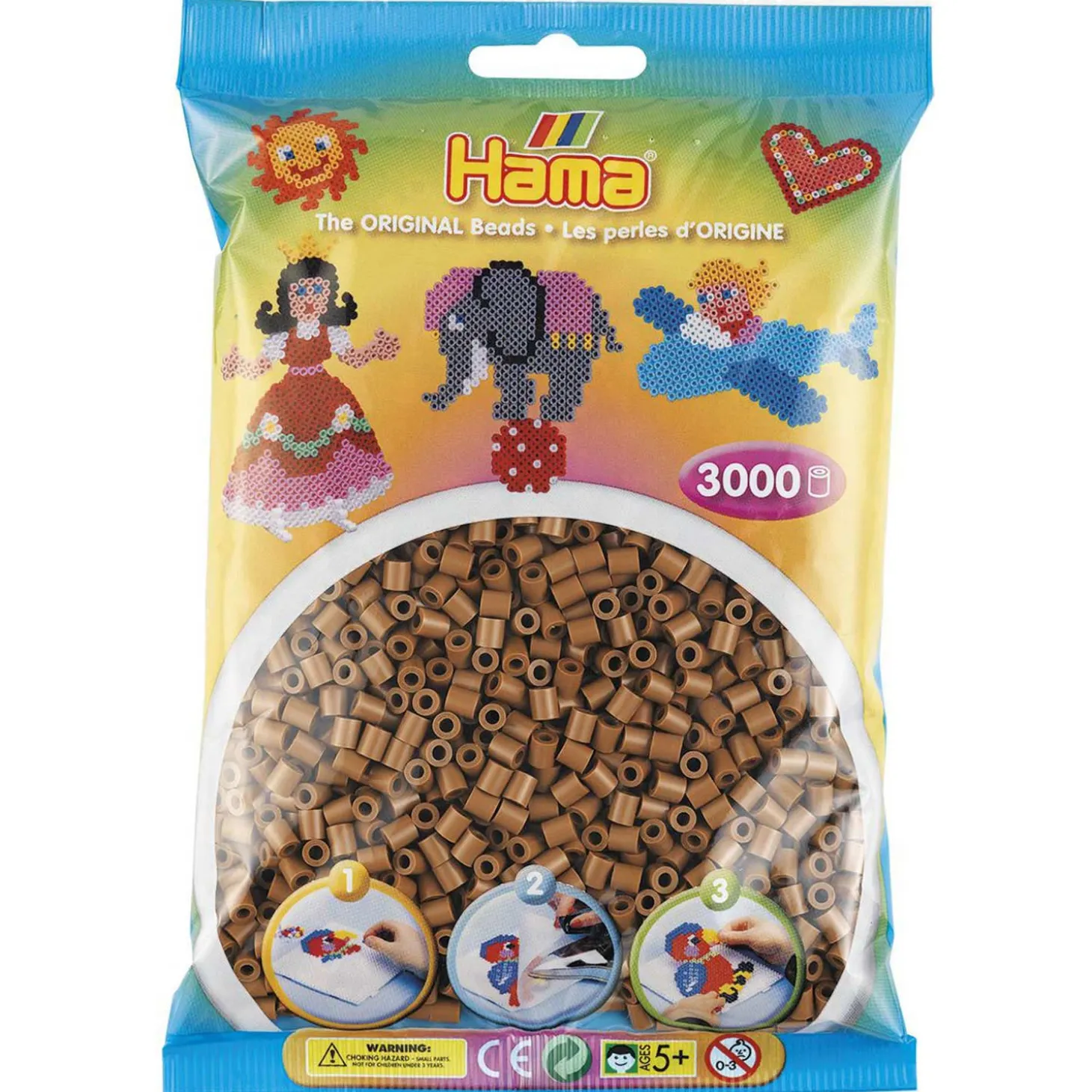 Hama Midi Strijkkralenmix - Noga Bruin (201-76), 3000st.