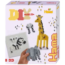 Hama Midi Strijkkralenset Cadeau Box - 3D Safari