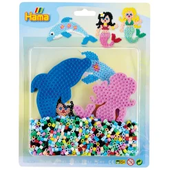 Hama Midi Strijkkralenset - Zeemeerminnen met Dolfijn, 1100st.