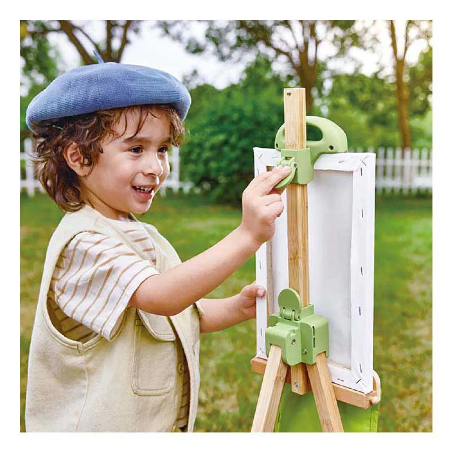 Hape Draagbare Bamboe Schildersezel - 14dlg.