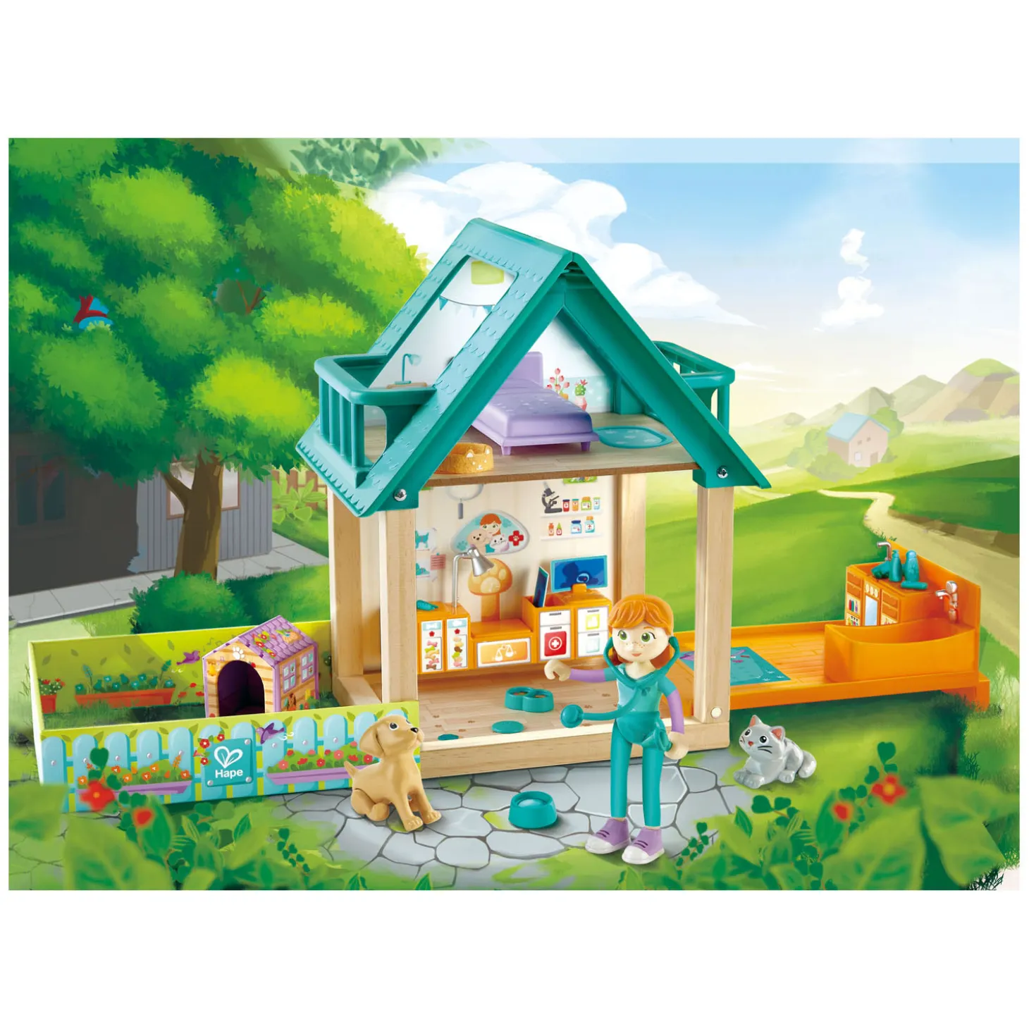 Hape Furry Vriend Dierenartspraktijk Speelset