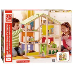 Hape Houten 4 Seizoenen Poppenhuis Met Meubels