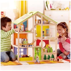 Hape Houten 4 Seizoenen Poppenhuis Met Meubels