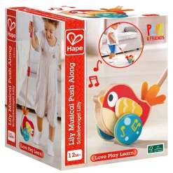 Hape Lilly Vogel Houten Duwstok met Geluid