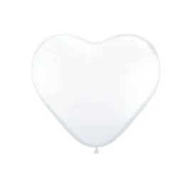 Hart Ballonnen - Wit, 8st.