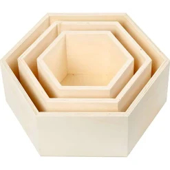 Hexagonale Showdoos, 3st.