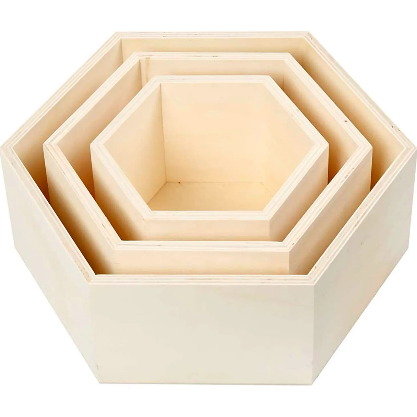 Hexagonale Showdoos, 3st.