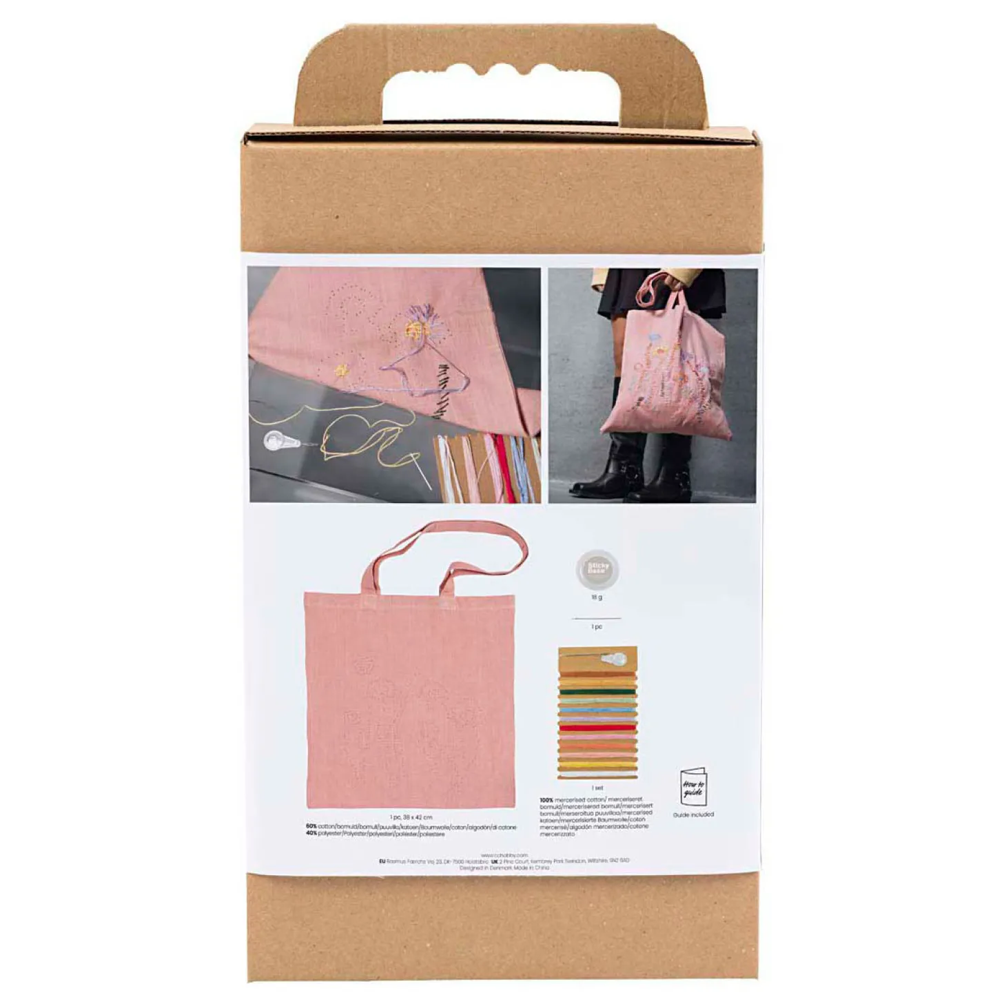 Hobbyset Borduurwerk Draagtas Lichtroze