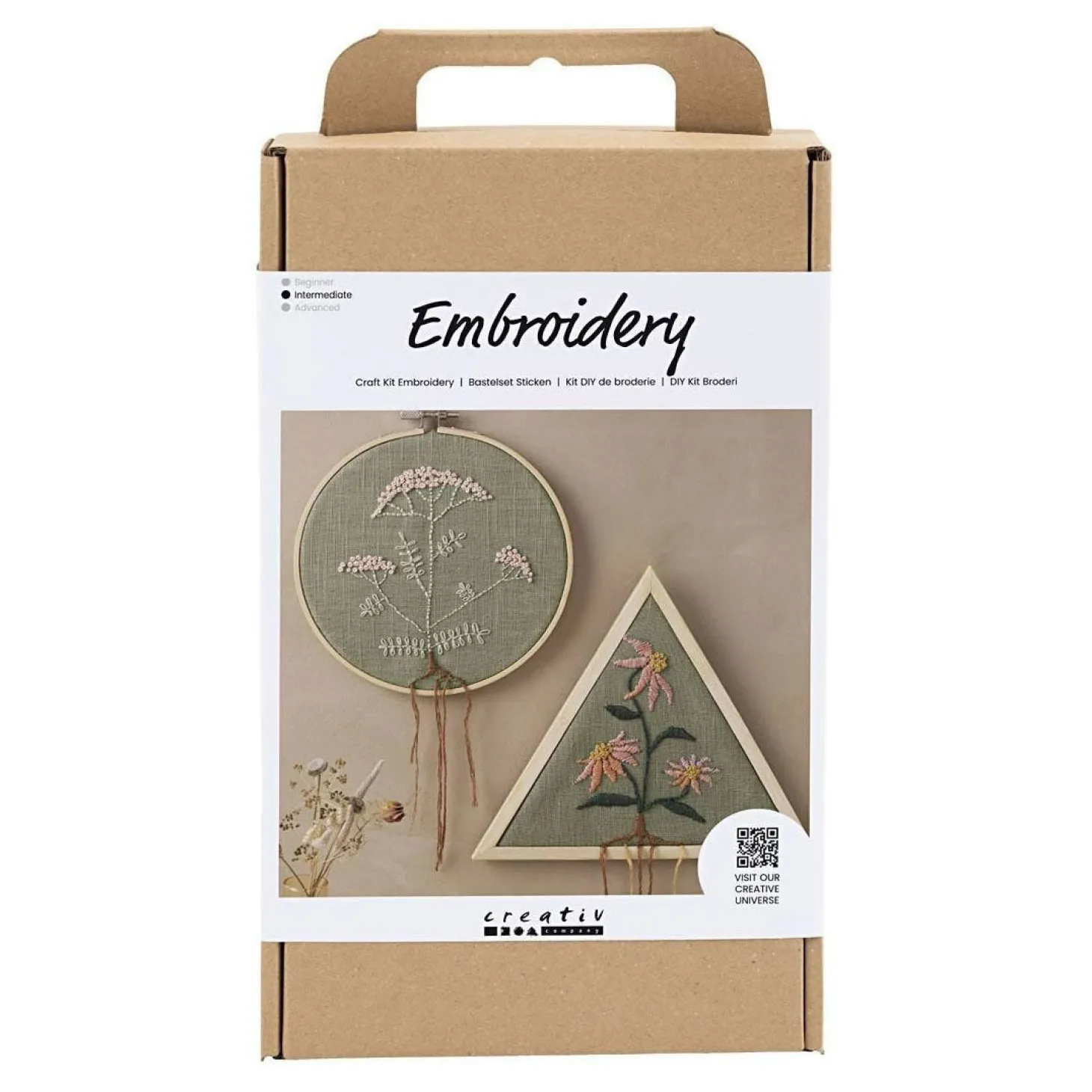 Hobbyset Borduurwerk Dusty Groen Borduurframe