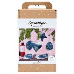Hobbyset Cyanotypie Kerstdecoraties met Cyanotypie Blauw