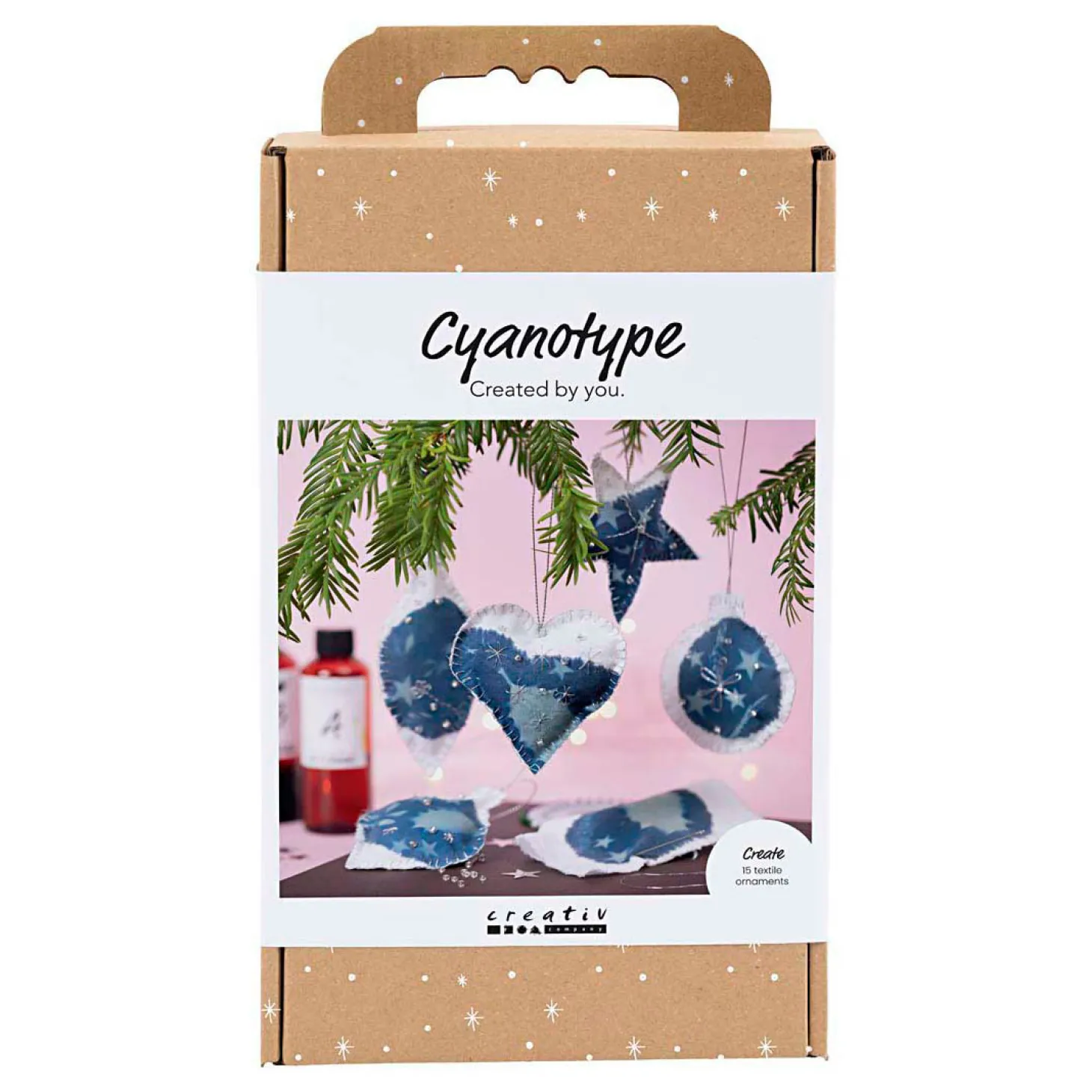 Hobbyset Cyanotypie Kerstdecoraties met Cyanotypie Blauw