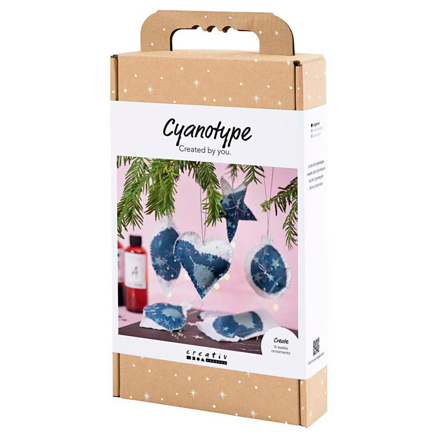Hobbyset Cyanotypie Kerstdecoraties met Cyanotypie Blauw