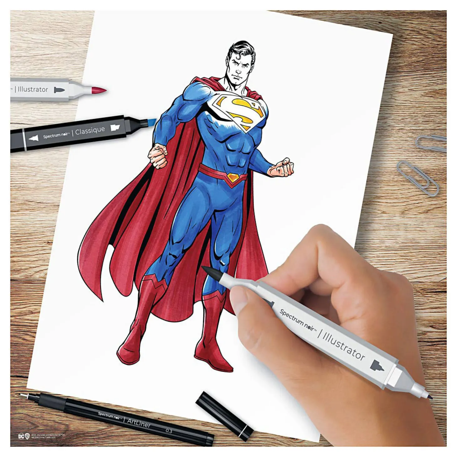 Hobbyset Illustratie Stripboekhelden Superman Kleurset