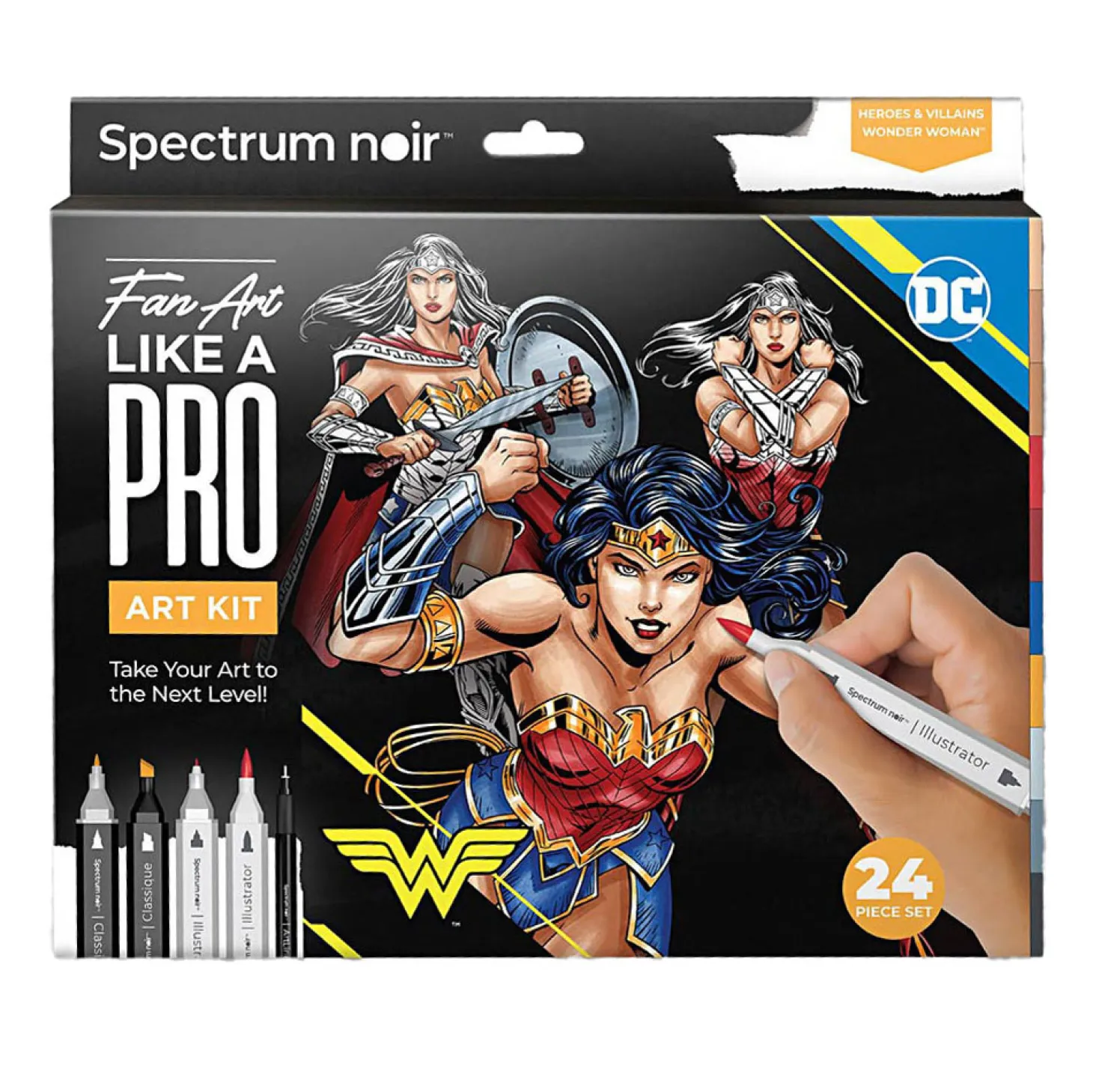 Hobbyset Illustratie Stripboekhelden Wonder Woman Kleurset