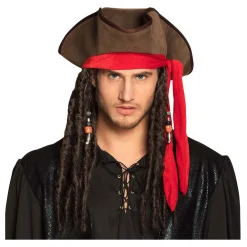 Hoed Piraat Dirty Jack met Haar