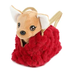 Hond Pluche Chihuahua Handtas Rood