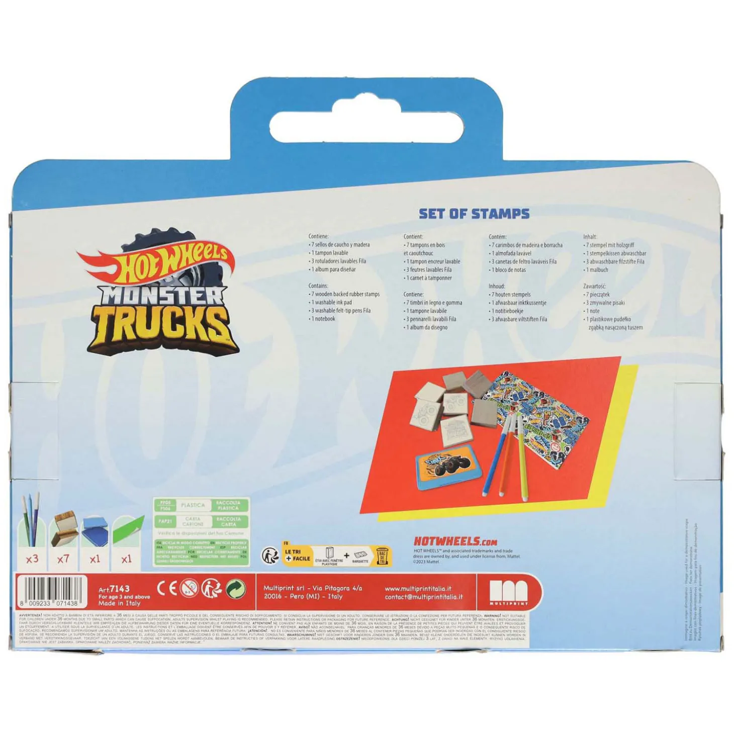 Hot Wheels Kleurset met Stempels, 41dlg.