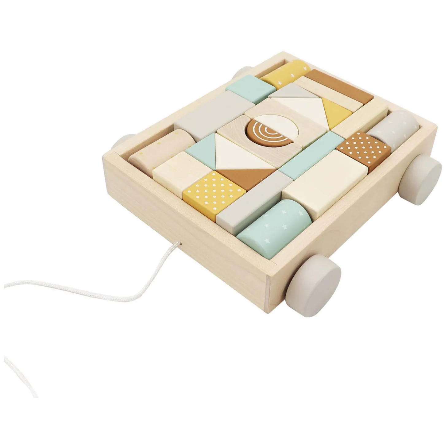 Houten Blokken Kar, 25dlg.