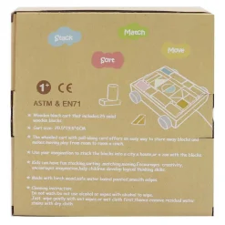 Houten Blokken Kar, 25dlg.