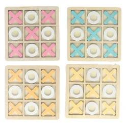 Houten Boter, Kaas en Eieren Spel - 14x14cm