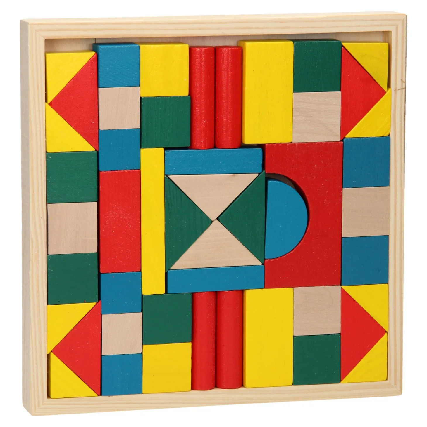 Houten Bouwblokken, 48dlg.