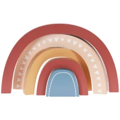 Houten Bouwblokken Regenboog, 5dlg.