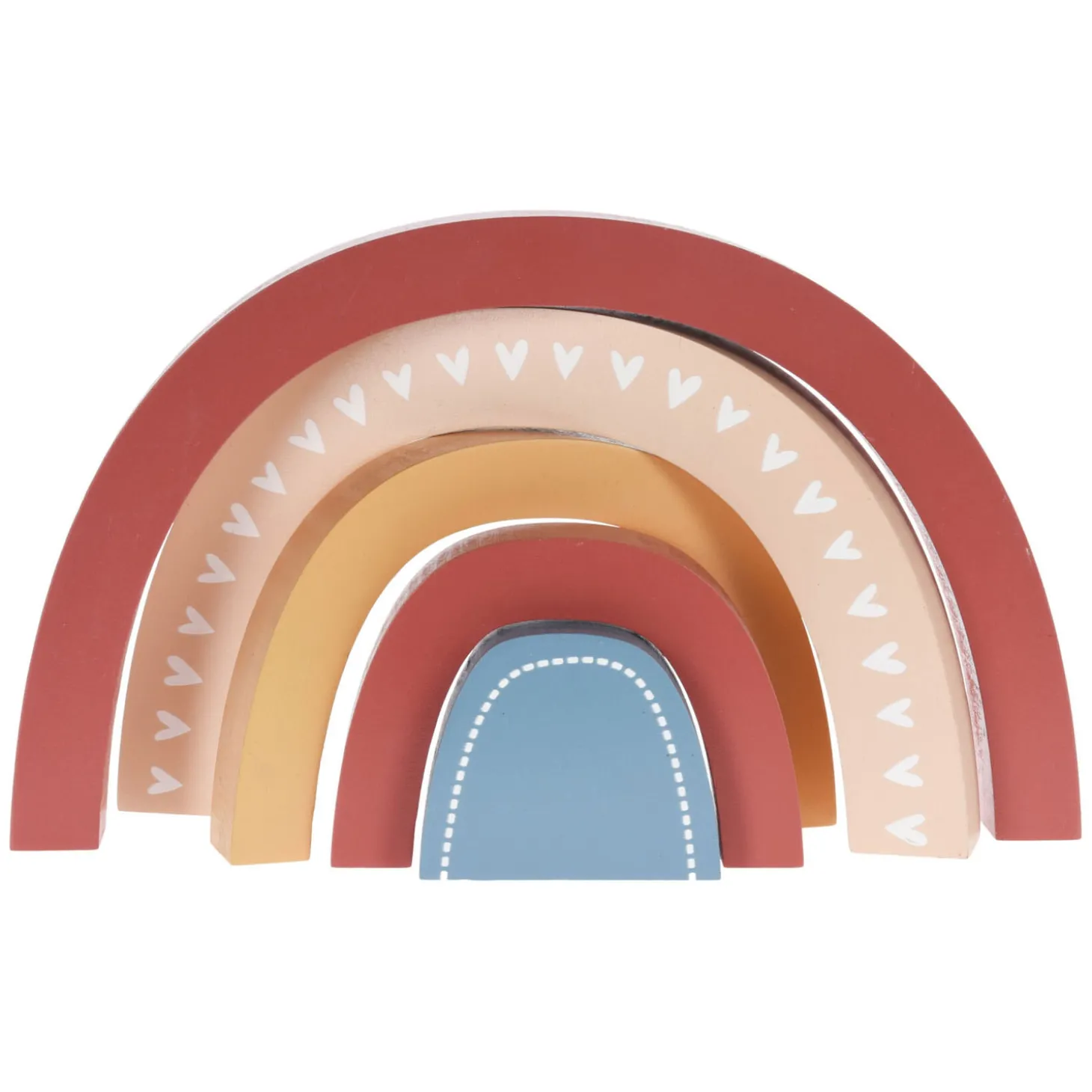 Houten Bouwblokken Regenboog, 5dlg.