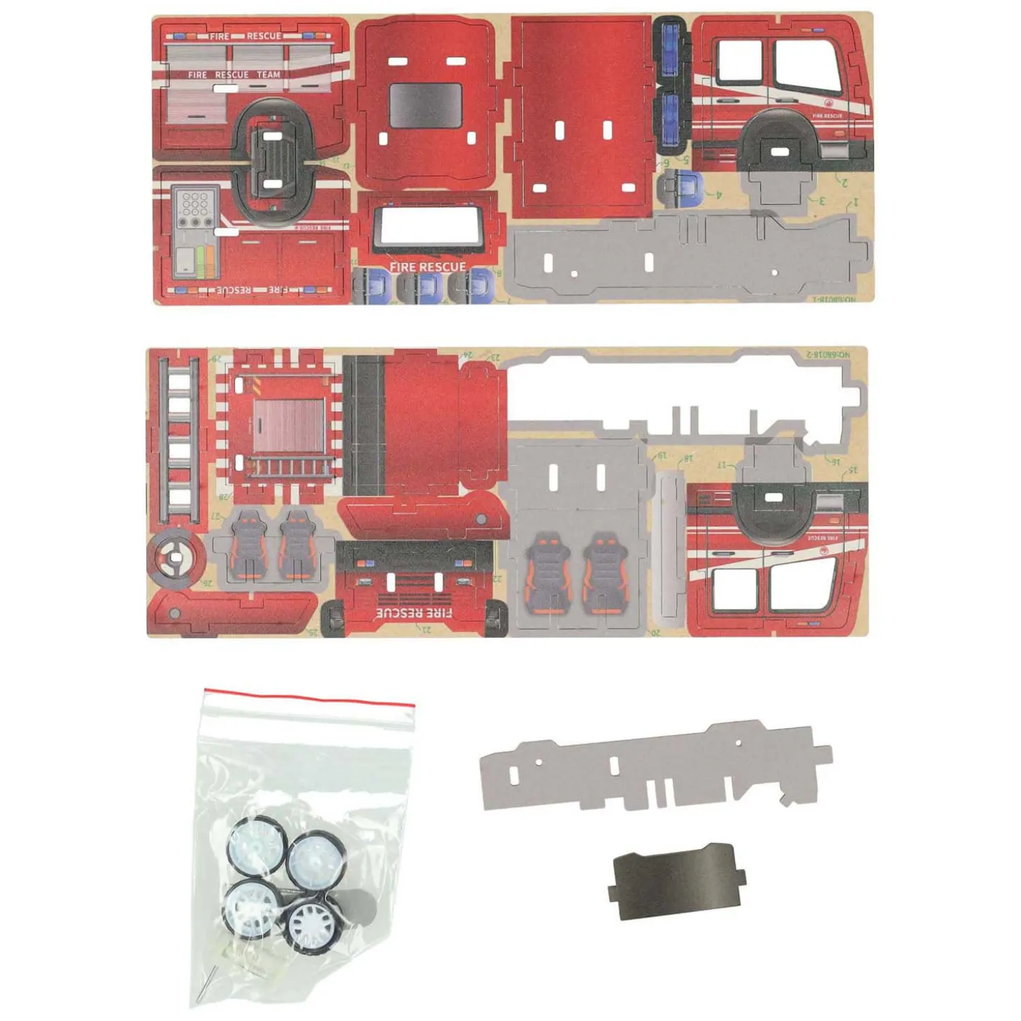 Houten Bouwpakket 3D Brandweerwagen