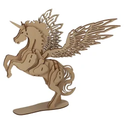 Houten Bouwpakket 3D Eenhoorn met Vleugels