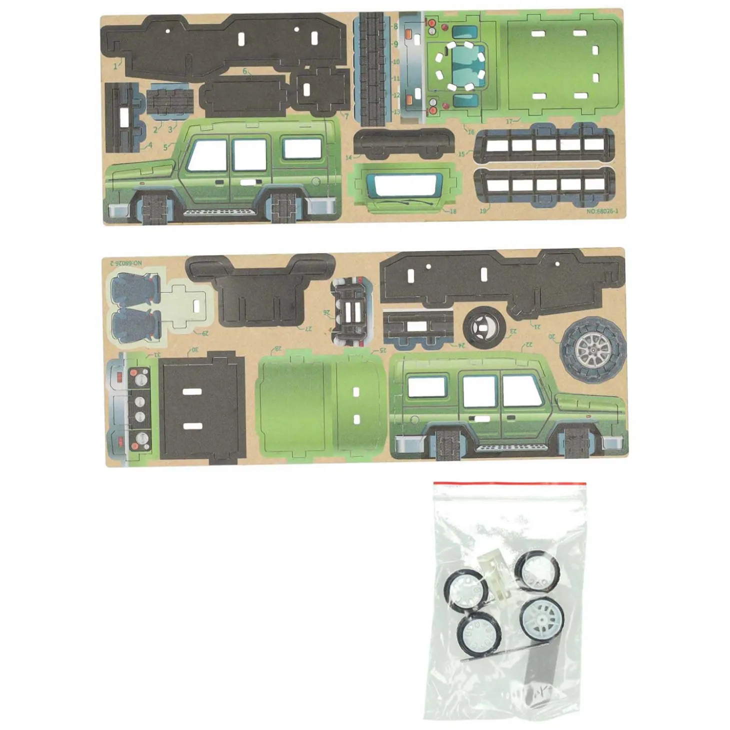 Houten Bouwpakket 3D Safariwagen