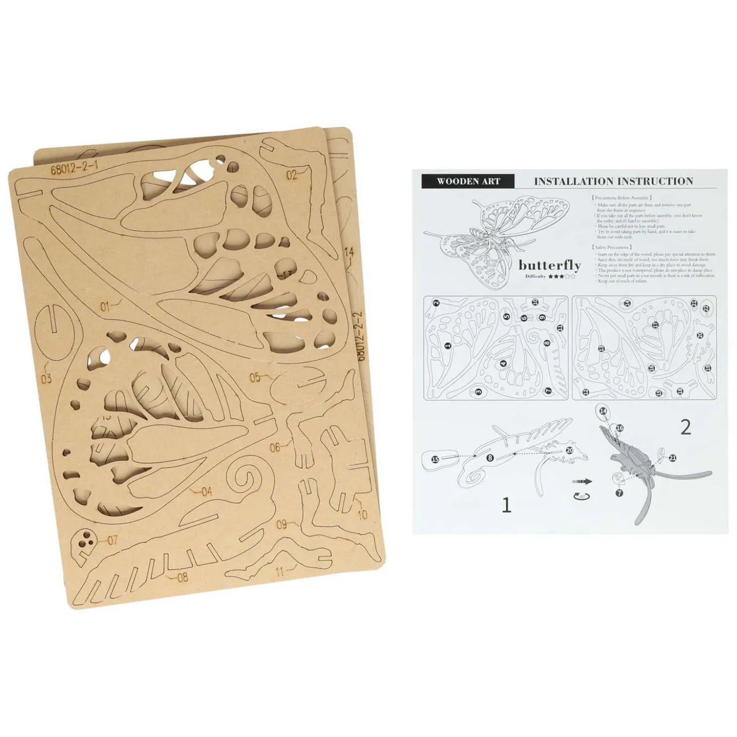 Houten Bouwpakket 3D Vlinder