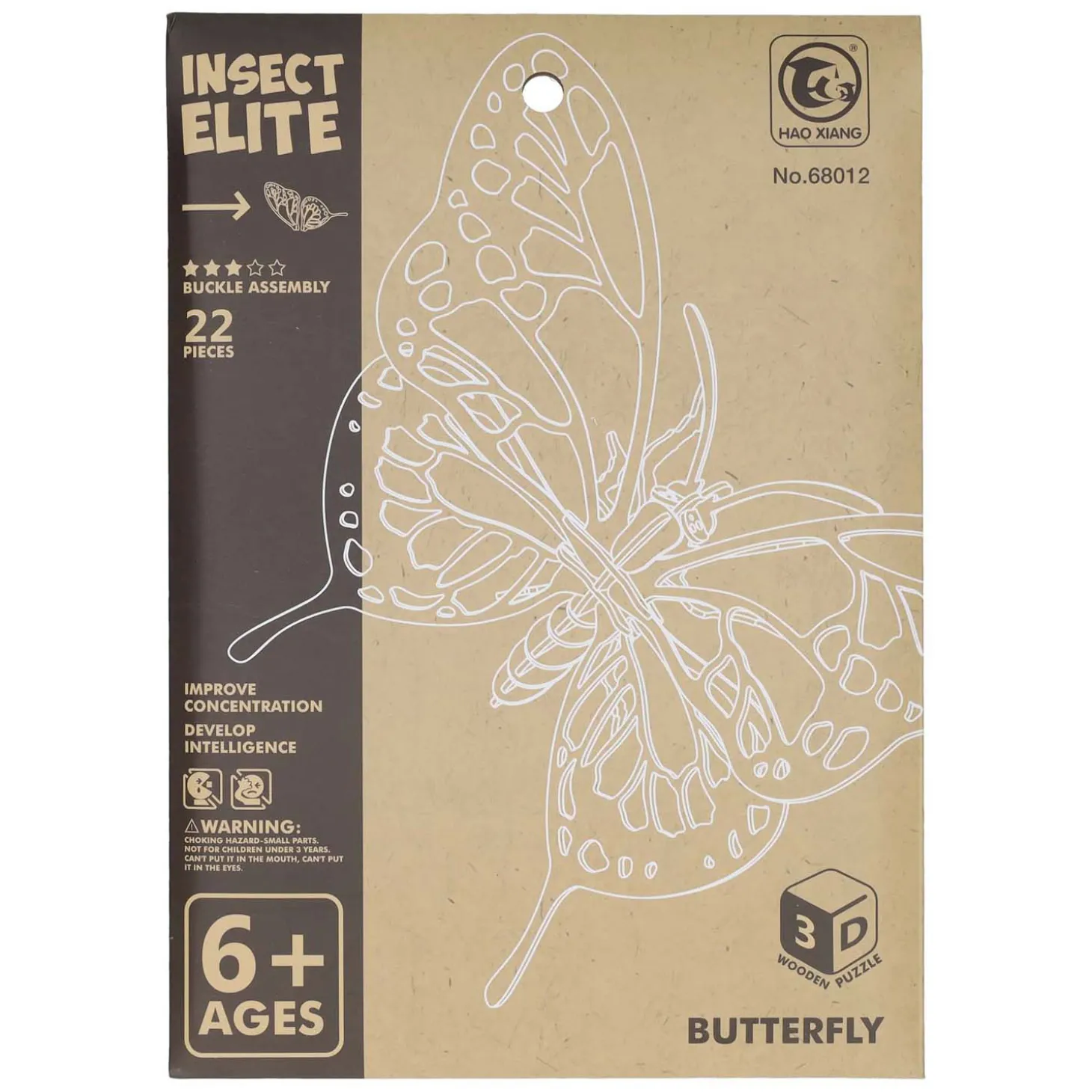 Houten Bouwpakket 3D Vlinder