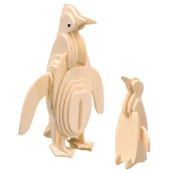 Houten Bouwpakket Pinguin Familie