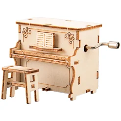 Houten Bouwpakket Wind Up Piano