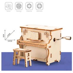 Houten Bouwpakket Wind Up Piano