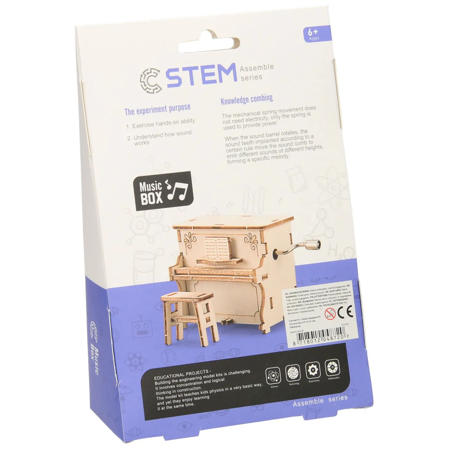 Houten Bouwpakket Wind Up Piano