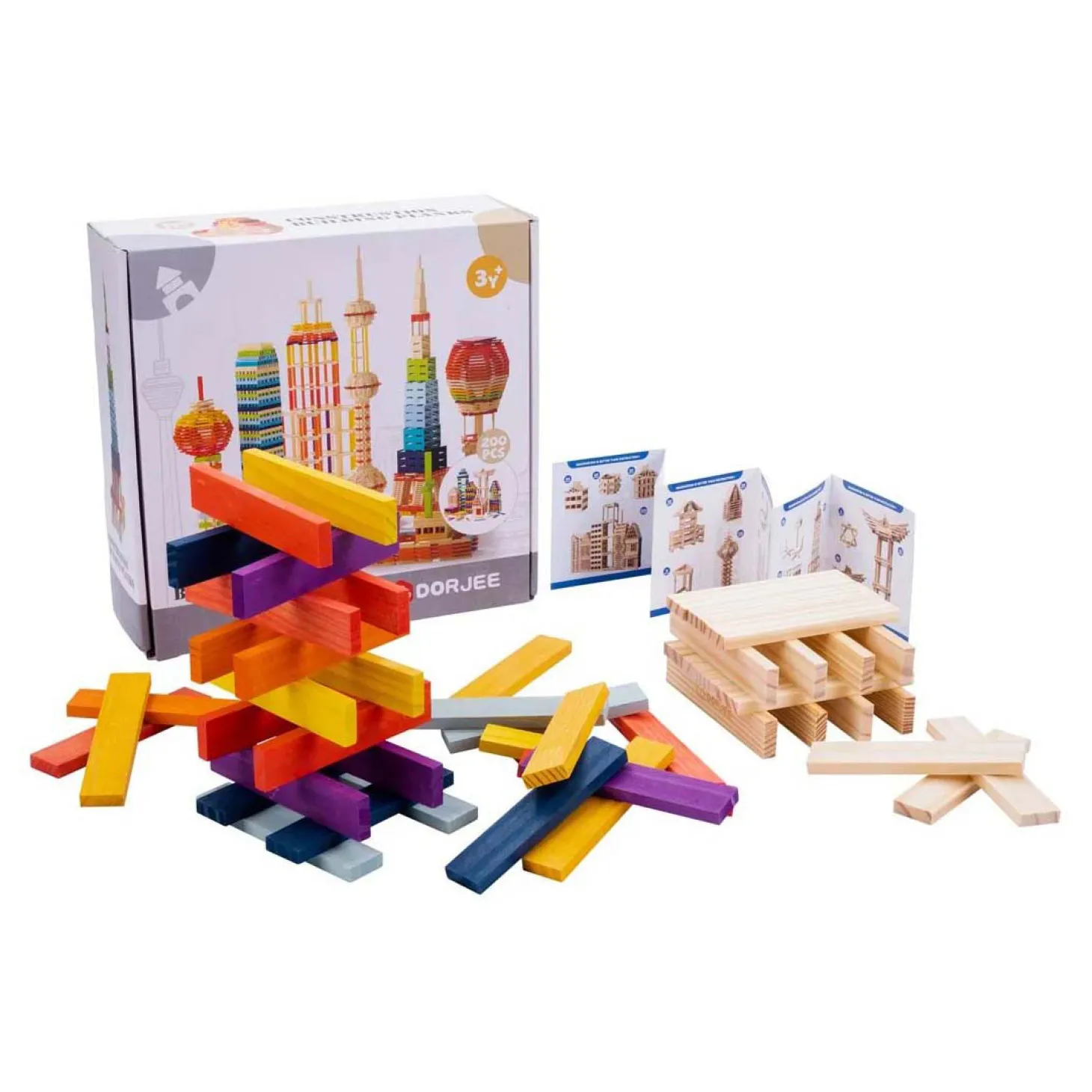 Houten Bouwplankjes, 200st.